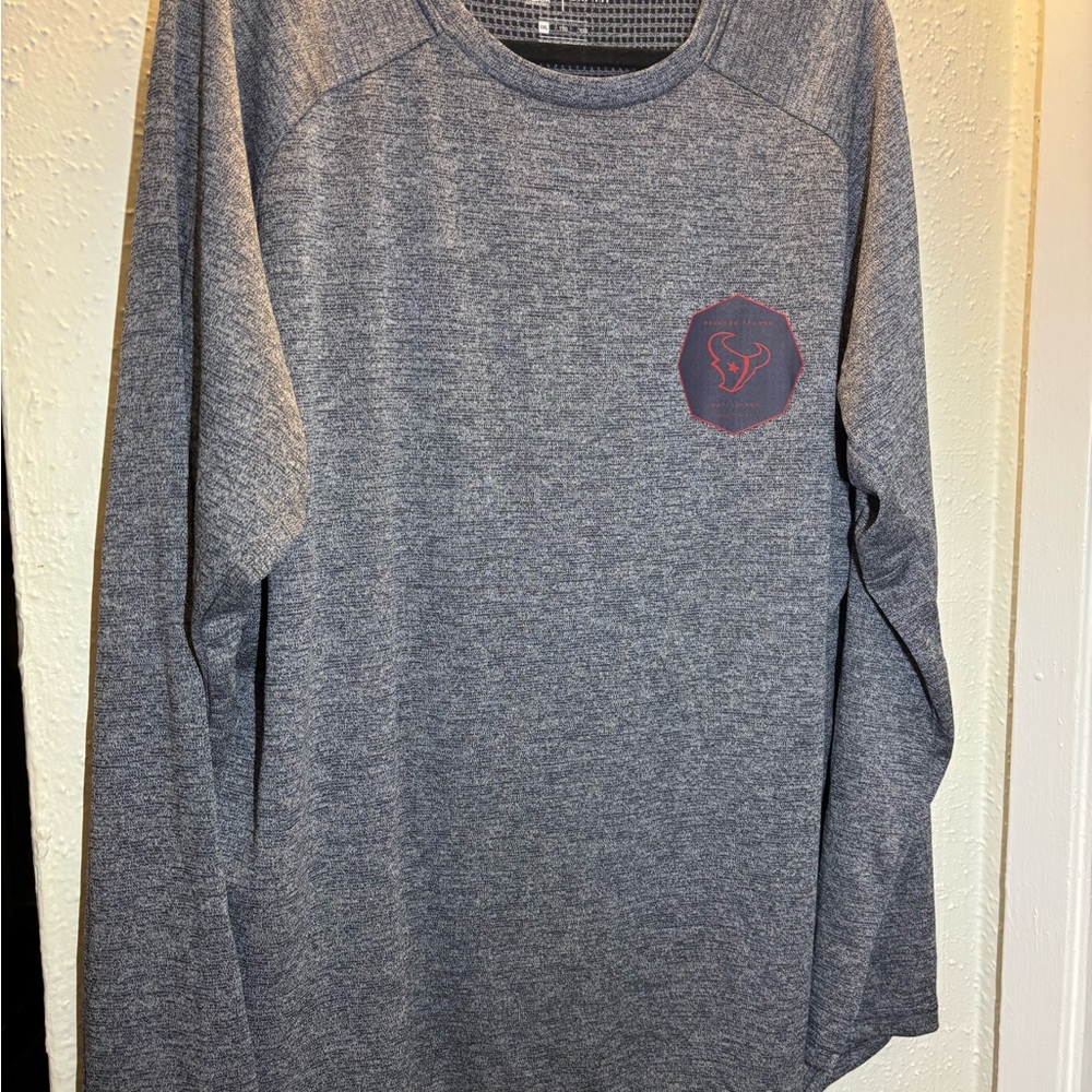 Gray Long Sleeve Texans Shirt